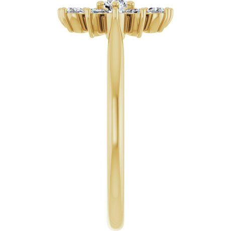 14K Yellow Gold 1/2 CTW Natural Diamond Vintage-Inspired Ring