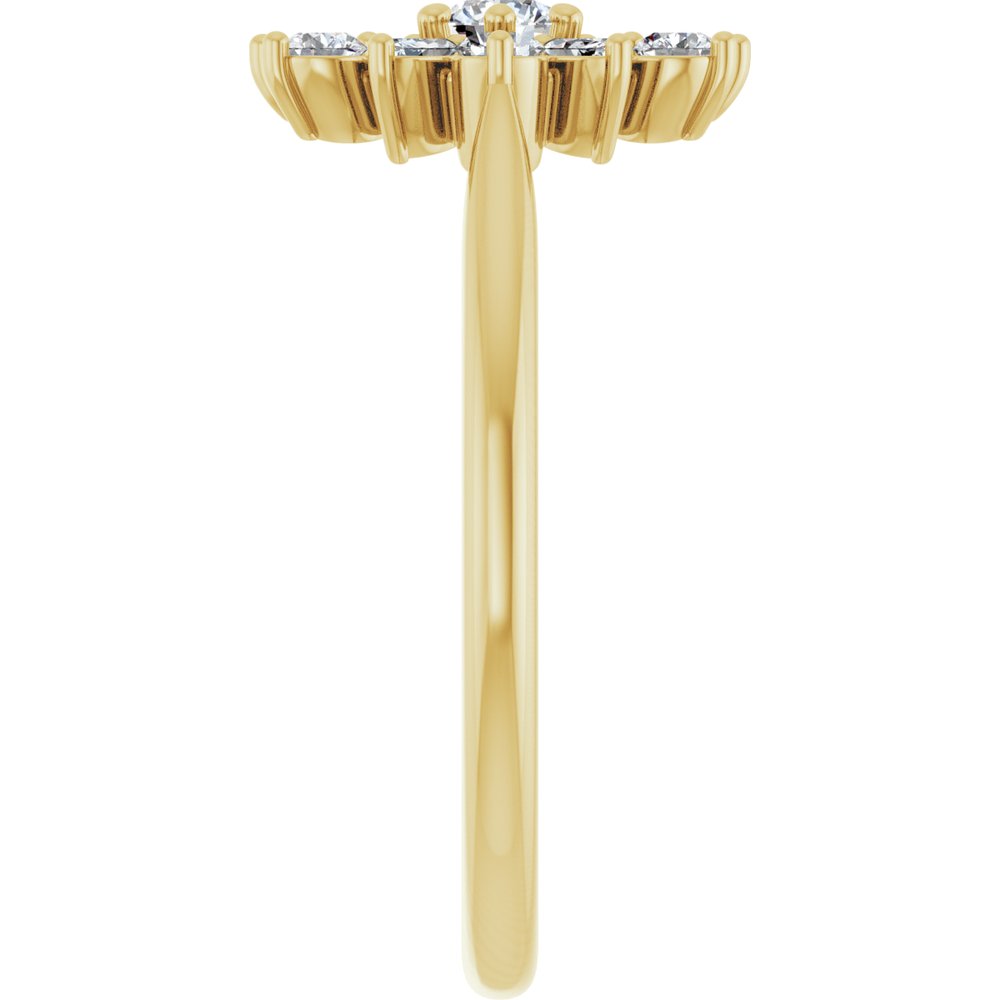 14K Yellow Gold 1/2 CTW Natural Diamond Vintage-Inspired Ring