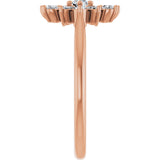 14K Rose 1/2 CTW Natural Diamond Vintage-Inspired Ring