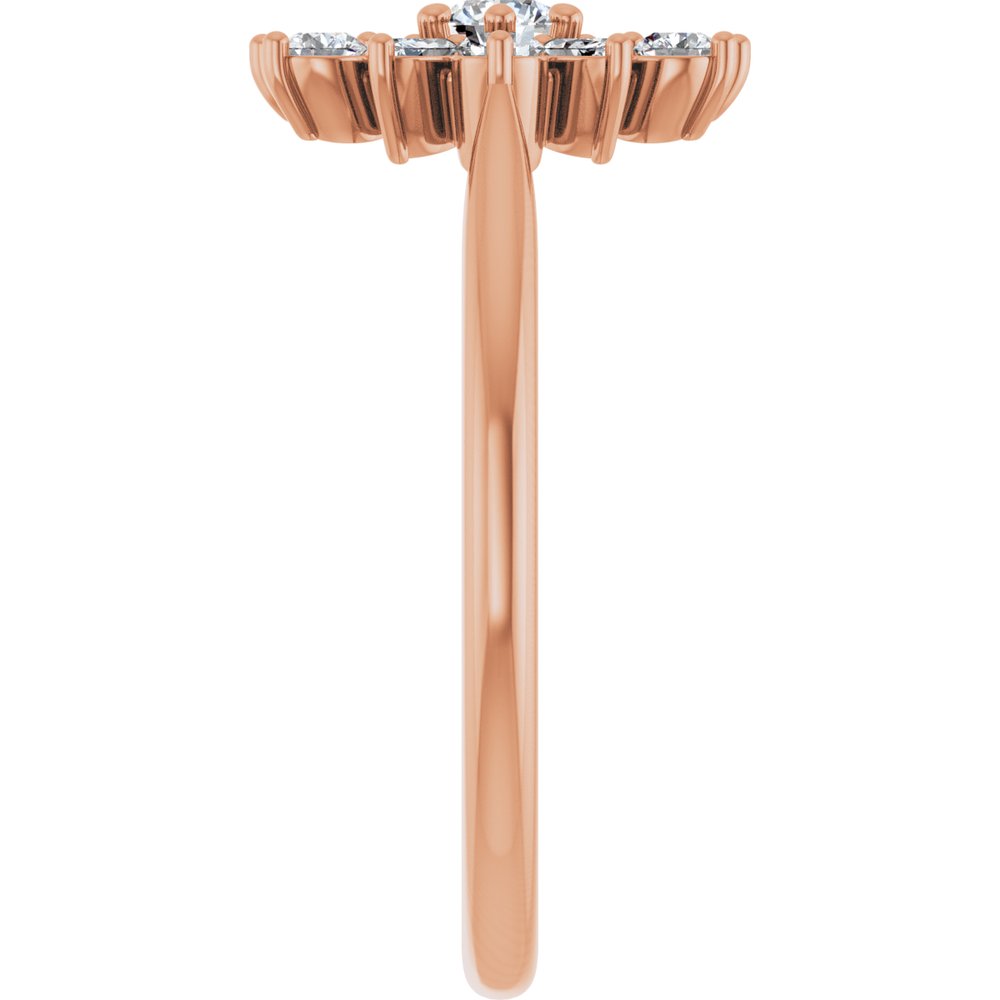 14K Rose 1/2 CTW Natural Diamond Vintage-Inspired Ring