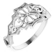 14K White Vintage-Inspired Ring