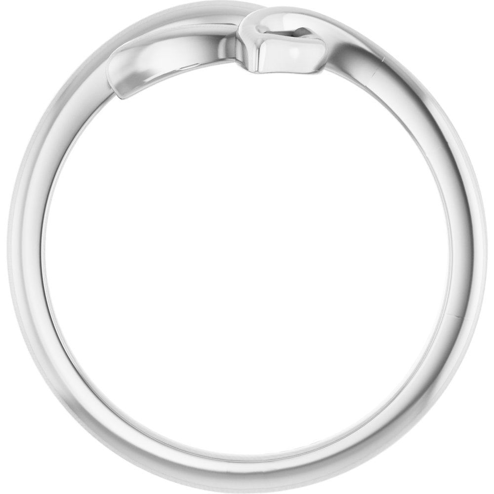 14K White Freeform Ring