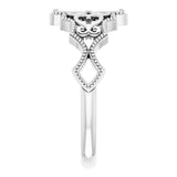 14K White Vintage-Inspired Ring