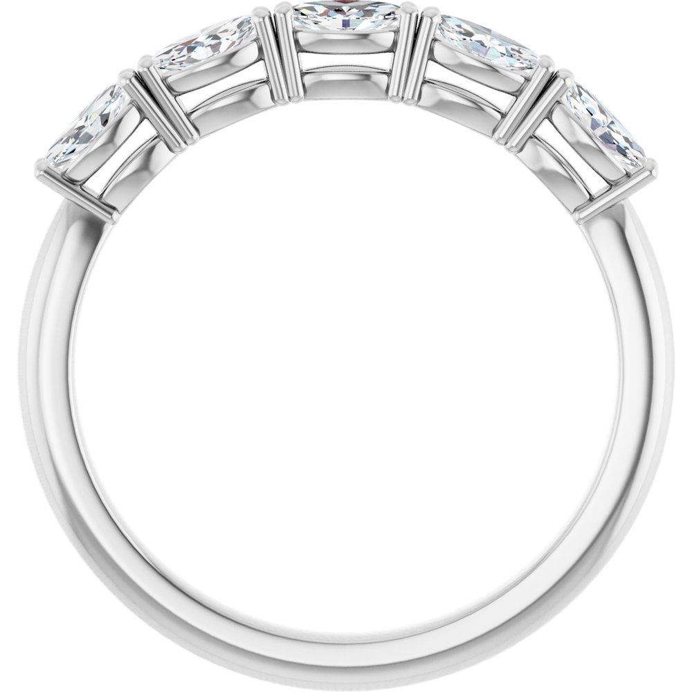 14K White 1/2 CTW Natural Diamond Anniversary Band