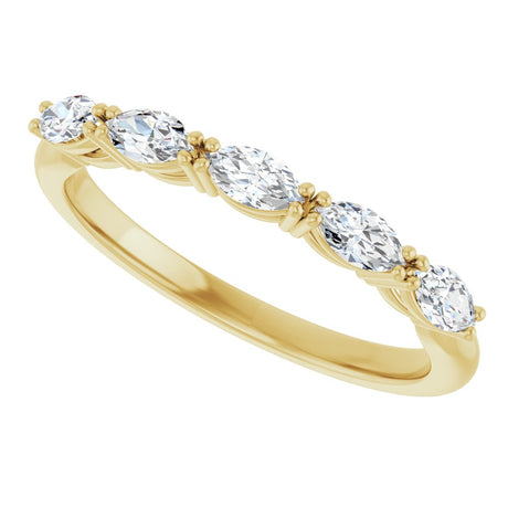 14K Yellow Gold 1/2 CTW Natural Diamond Anniversary Band