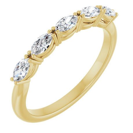 14K Yellow Gold 1/2 CTW Natural Diamond Anniversary Band