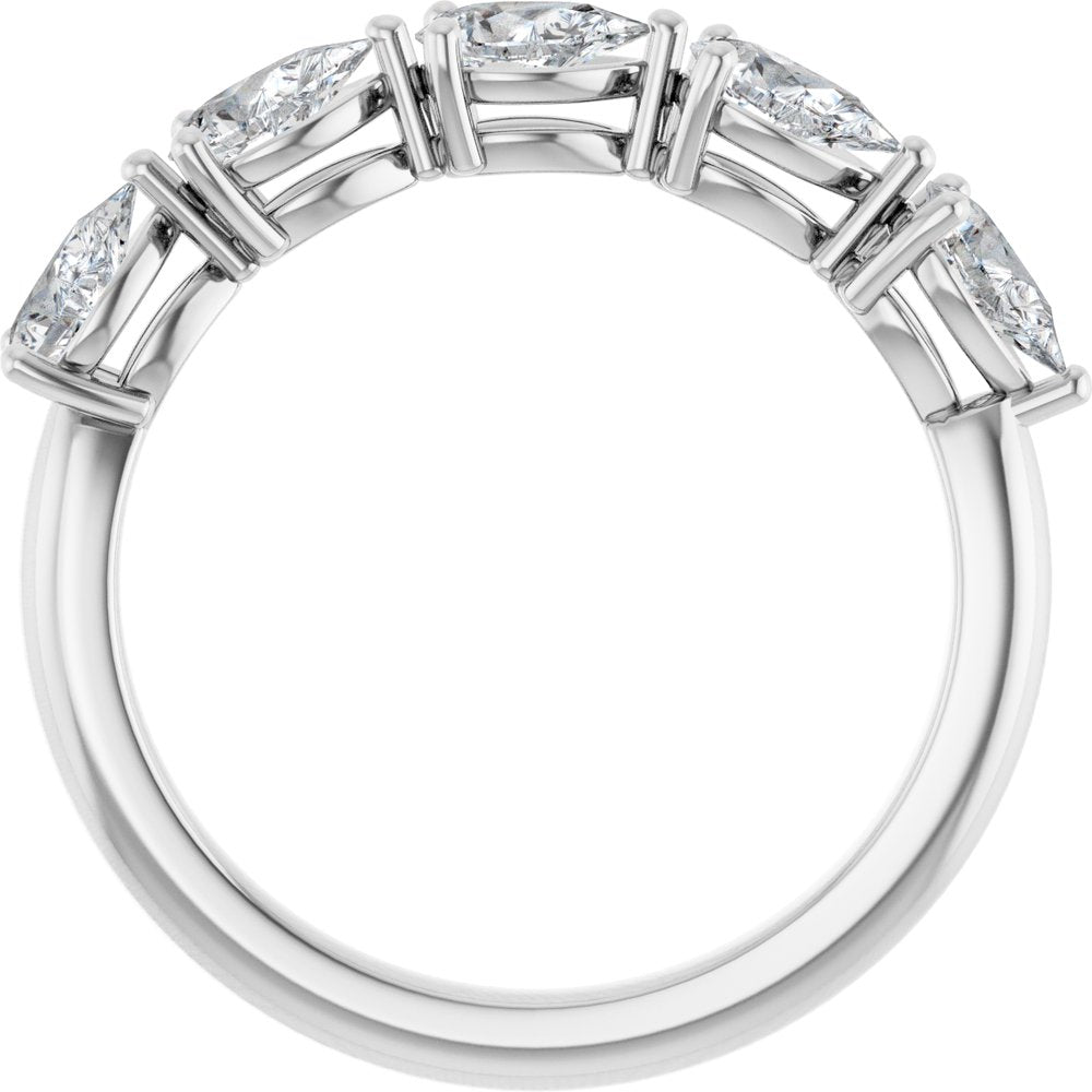 14K White Gold 1 CTW Natural Diamond Anniversary Band