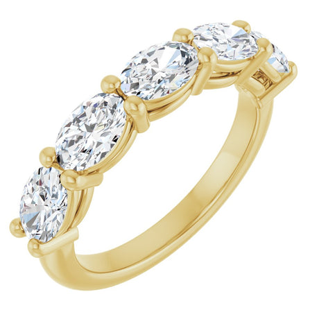 14K Yellow Gold 2 CTW Lab-Grown Diamond Anniversary Band