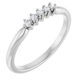 14K White 3/8 CTW Natural Diamond Anniversary Band