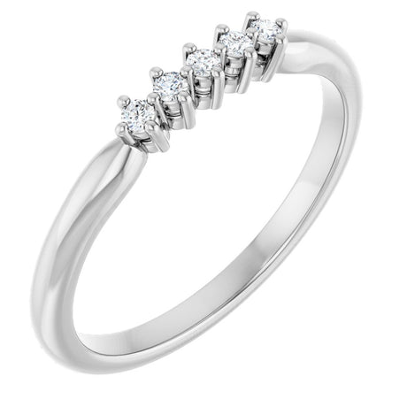 14K White 3/8 CTW Natural Diamond Anniversary Band