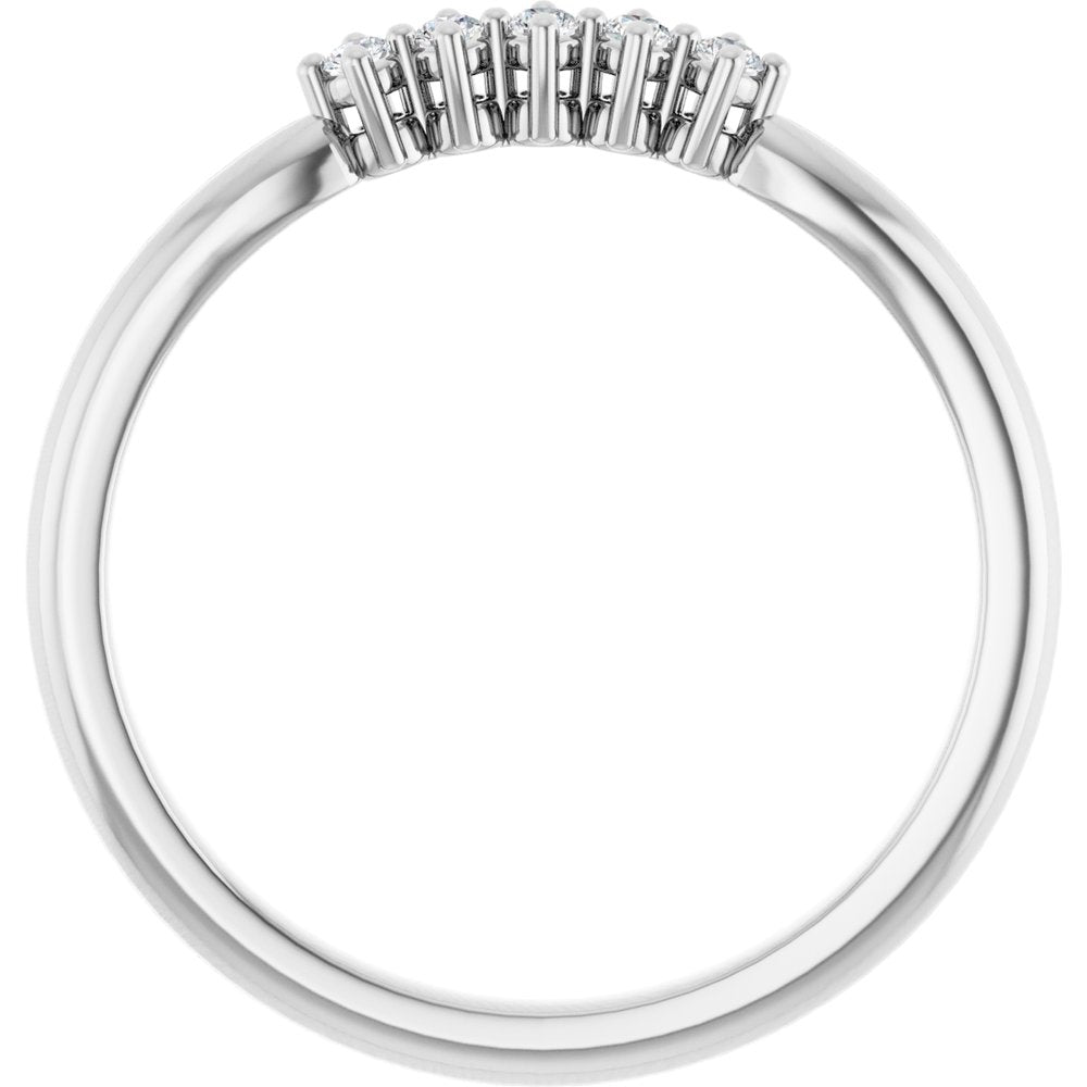 14K White 3/8 CTW Natural Diamond Anniversary Band