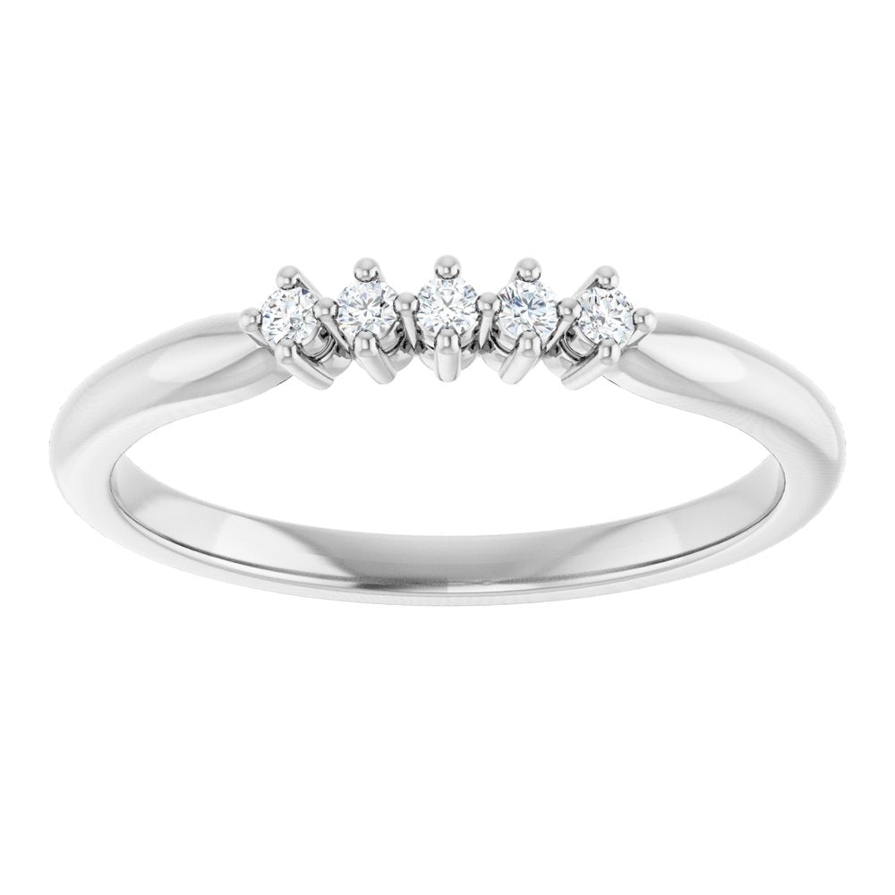 14K White 3/8 CTW Natural Diamond Anniversary Band