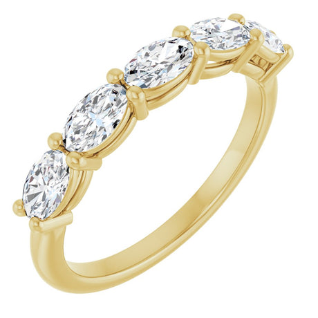 14K Yellow Gold 9/10 CTW Lab-Grown Diamond Anniversary Band