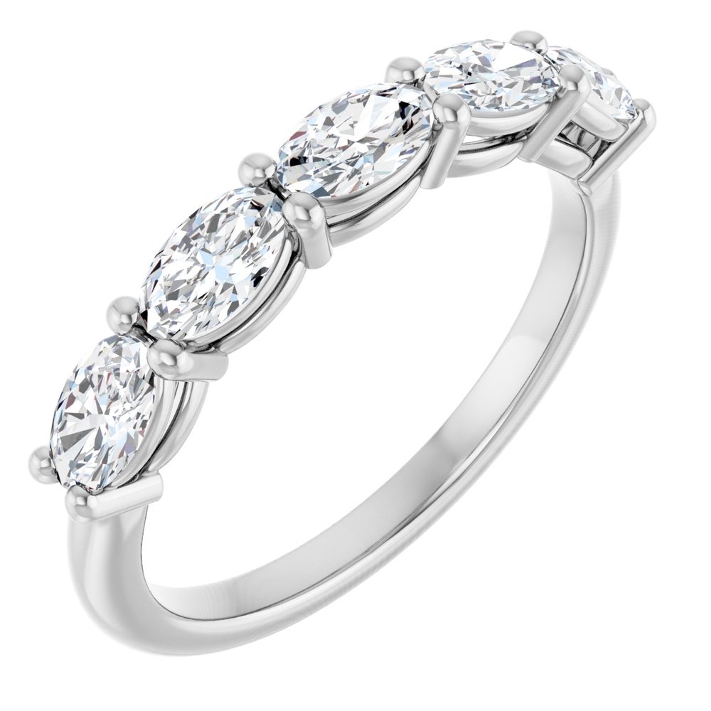 14K White Gold 9/10 CTW Lab-Grown Diamond Anniversary Band