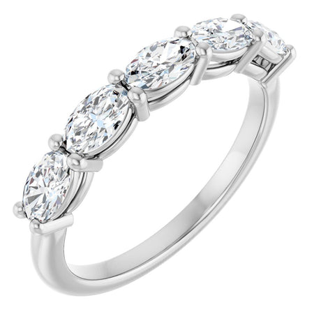 14K White Gold 9/10 CTW Lab-Grown Diamond Anniversary Band
