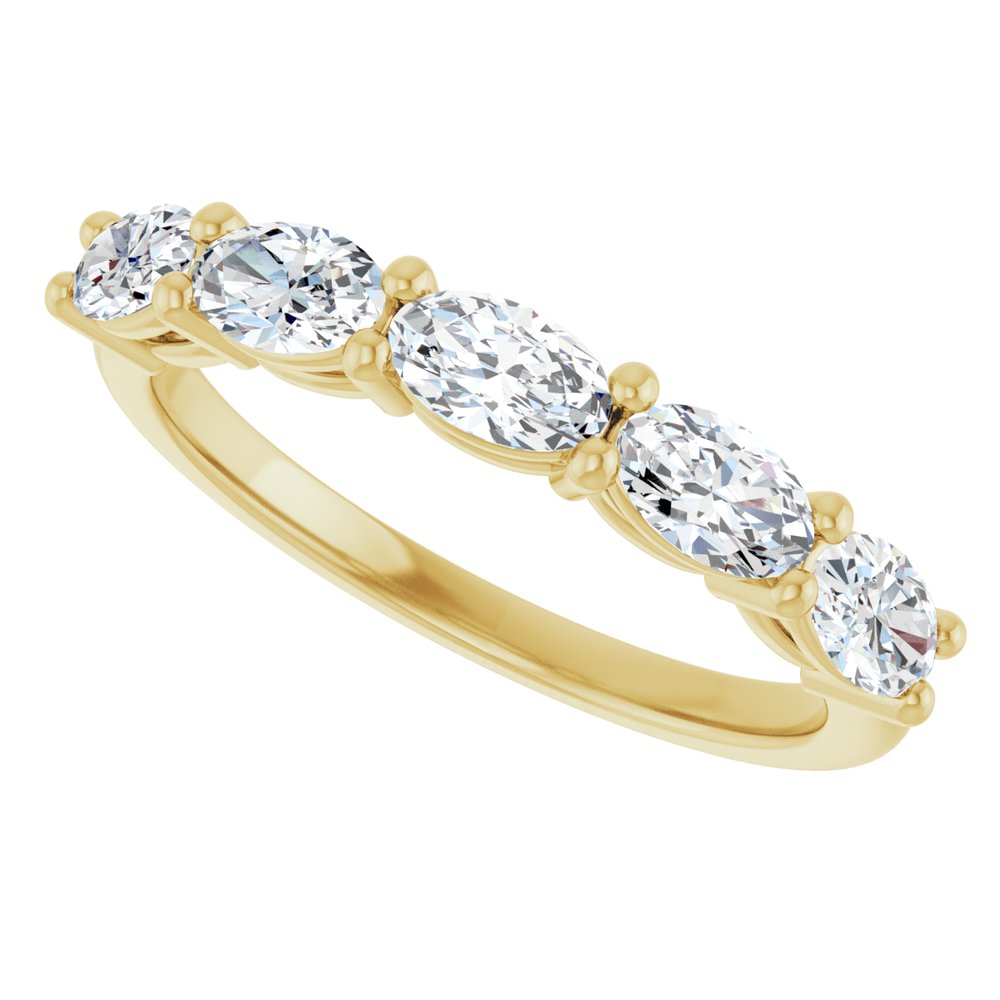 14K Yellow Gold 1 1/8 CTW Natural Diamond Annniversary Band