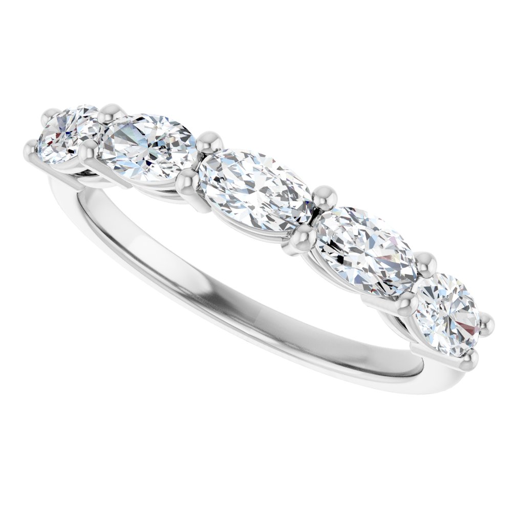 14K White Gold 9/10 CTW Lab-Grown Diamond Anniversary Band