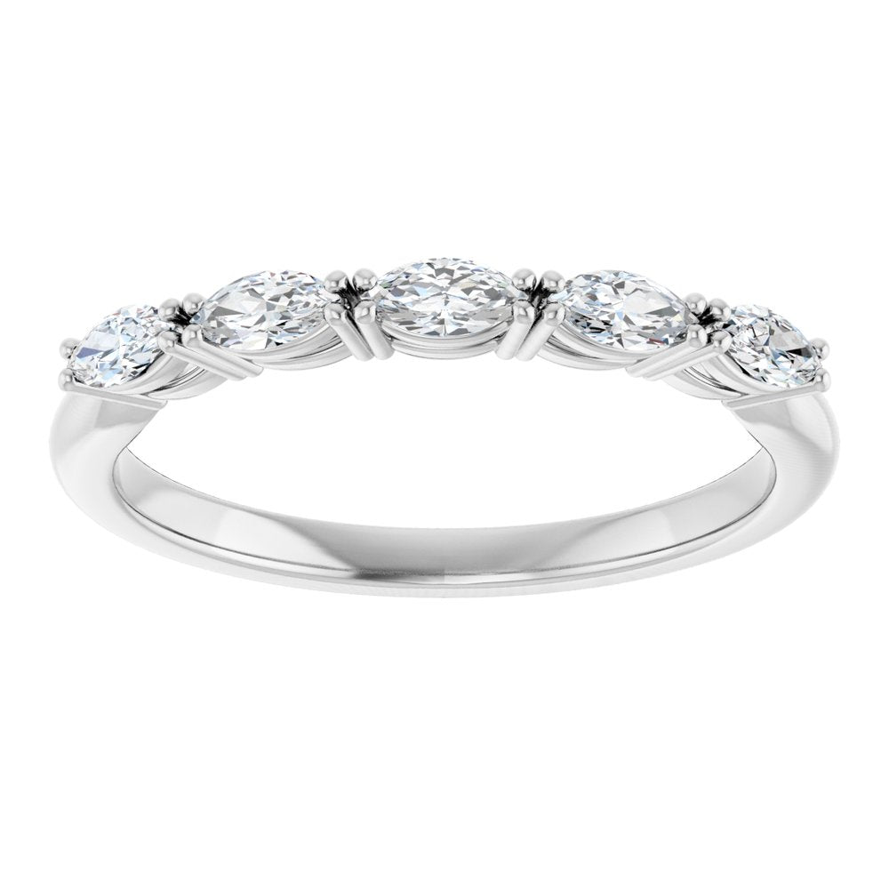 14K White 1/3 CTW Natural Diamond Anniversary Band