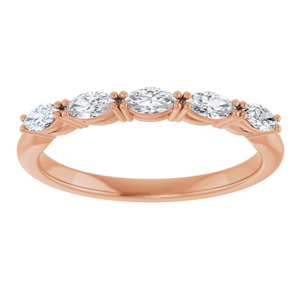 14K Rose 1/3 CTW Natural Diamond Anniversary Band