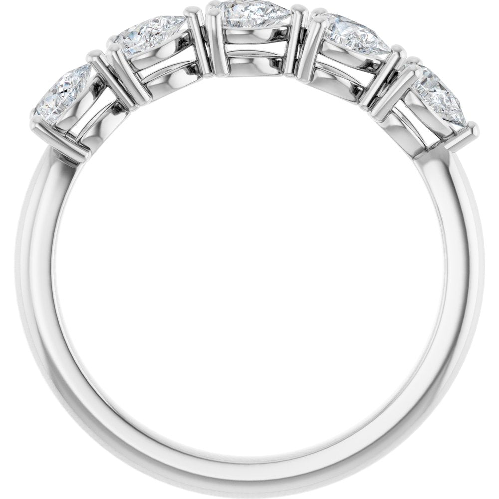 14K White Gold 5/8 CTW Lab-Grown Diamond Anniversary Band