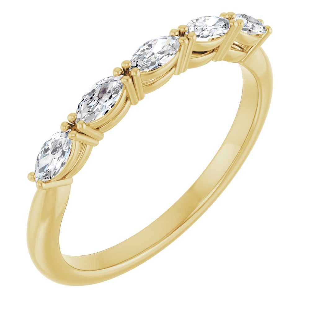 14K Yellow Gold 1/3 CTW Natural Diamond Anniversary Band