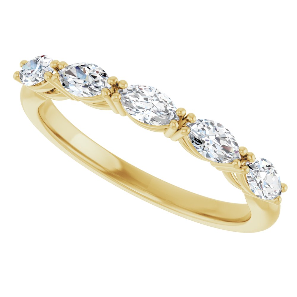 14K Yellow Gold 1/2 CTW Lab-Grown Diamond Anniversary Band