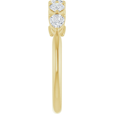 14K Yellow Gold 5/8 CTW Lab-Grown Diamond Anniversary Band