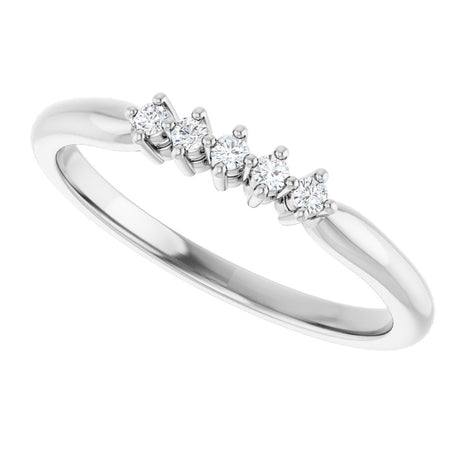 14K White 3/8 CTW Natural Diamond Anniversary Band