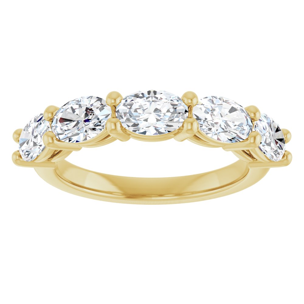 14K Yellow Gold 2 CTW Lab-Grown Diamond Anniversary Band