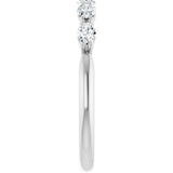 14K White Gold 5/8 CTW Natural Diamond Anniversary Band