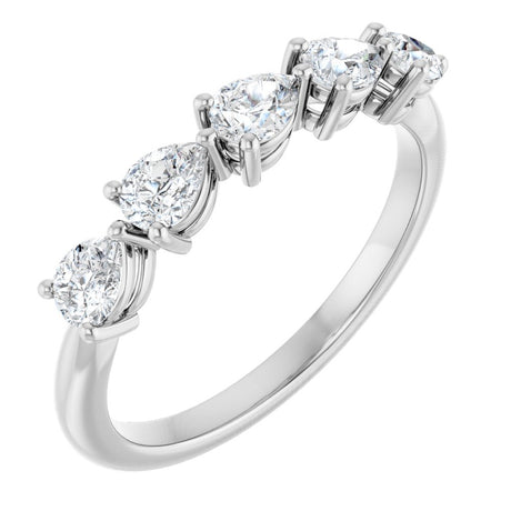 14K White Gold 5/8 CTW Lab-Grown Diamond Anniversary Band