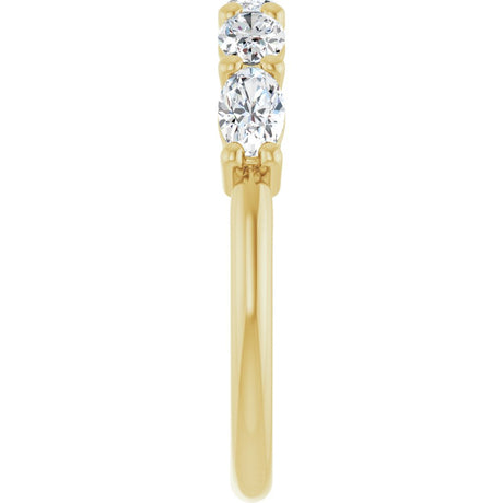 14K Yellow Gold 9/10 CTW Lab-Grown Diamond Anniversary Band