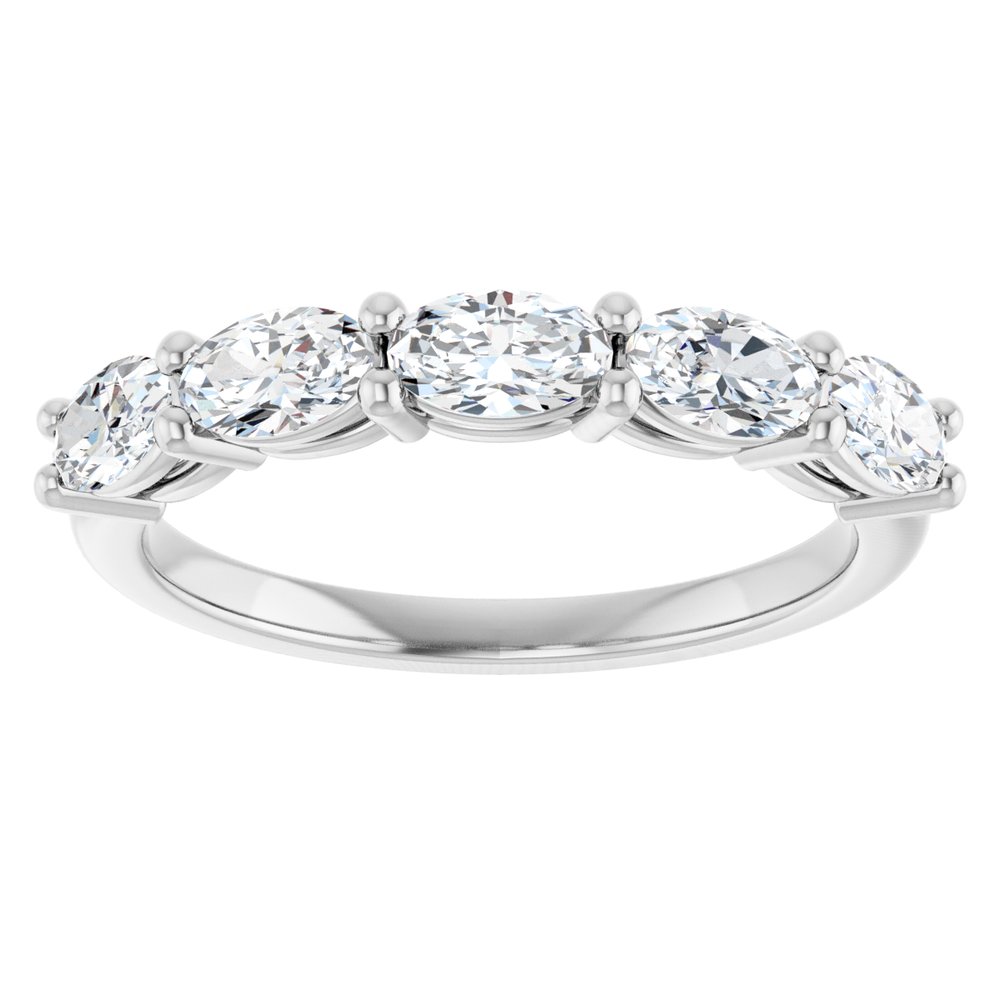 14K White Gold 9/10 CTW Lab-Grown Diamond Anniversary Band