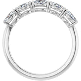 14K White Gold 5/8 CTW Natural Diamond Anniversary Band
