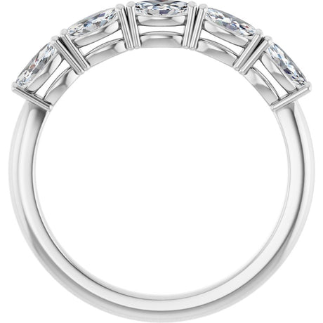 14K White Gold 5/8 CTW Natural Diamond Anniversary Band
