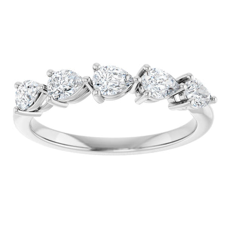 14K White Gold 5/8 CTW Lab-Grown Diamond Anniversary Band
