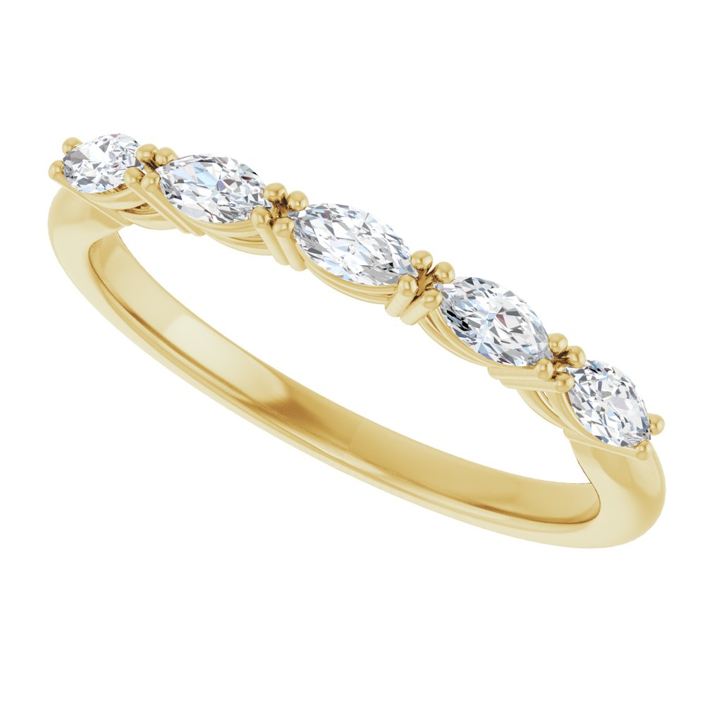 14K Yellow Gold 1/3 CTW Lab-Grown Diamond Anniversary Band