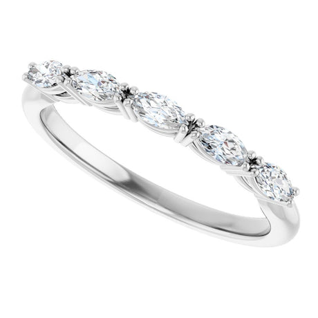 14K White 1/3 CTW Natural Diamond Anniversary Band