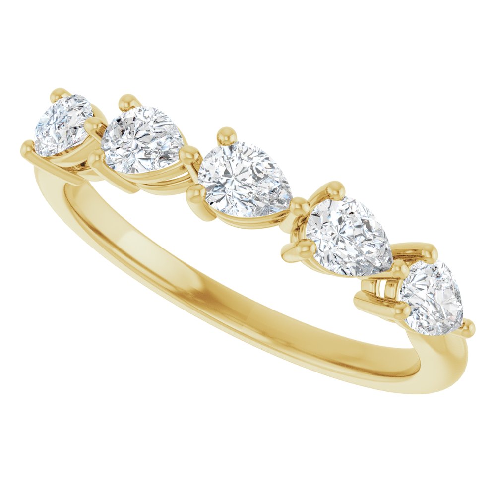 14K Yellow Gold 5/8 CTW Lab-Grown Diamond Anniversary Band