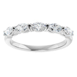 14K White Gold 5/8 CTW Natural Diamond Anniversary Band