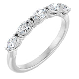 14K White Gold 5/8 CTW Natural Diamond Anniversary Band