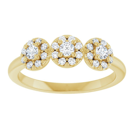 14K Yellow 3/8 CTW Natural Diamond Anniversary Band