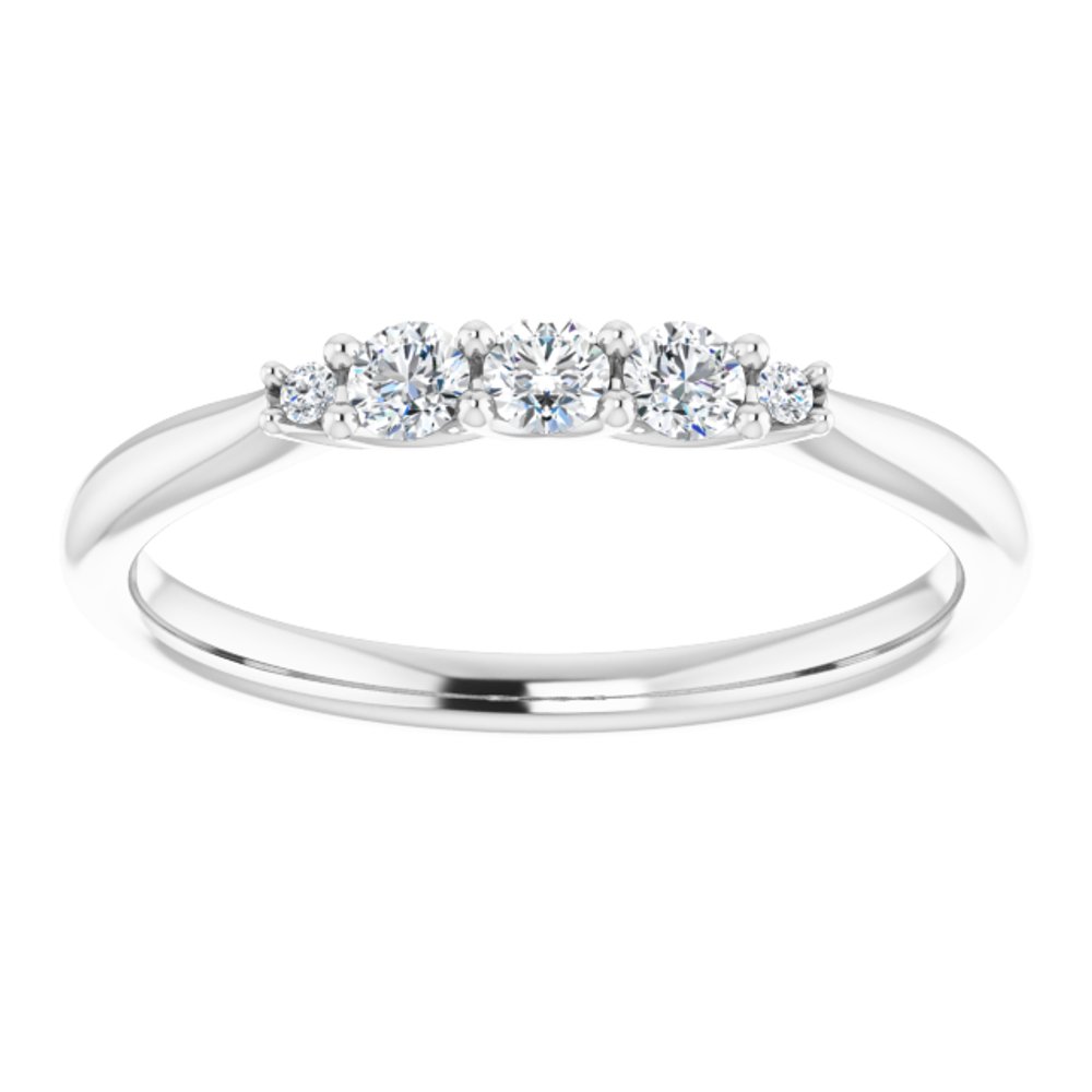 14K White 1/5 CTW Natural Diamond Anniversary Band