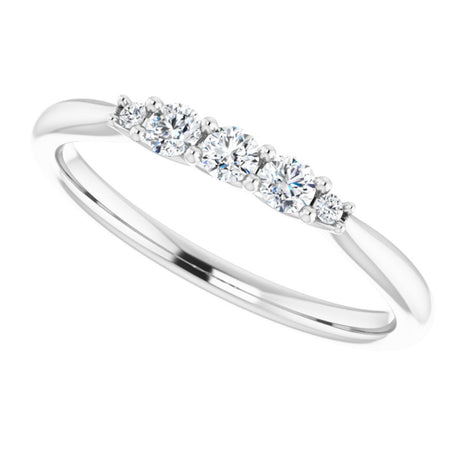 14K White 1/5 CTW Natural Diamond Anniversary Band