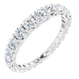 14K White Gold 1 1/5 CTW Natural Diamond Graduated Eternity Band Size 6