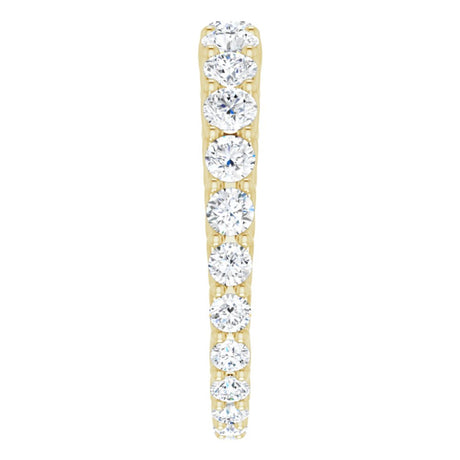 14K Yellow Gold 1 1/5 CTW Natural Diamond Graduated Eternity Band Size 5.5
