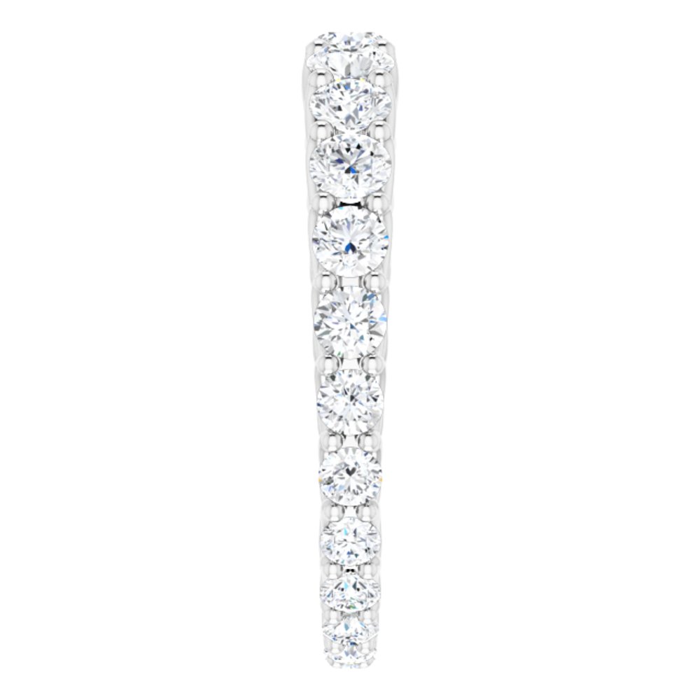 14K White Gold 1 1/5 CTW Natural Diamond Graduated Eternity Band Size 6