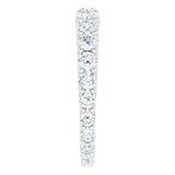 14K White Gold 1 1/5 CTW Natural Diamond Graduated Eternity Band Size 6