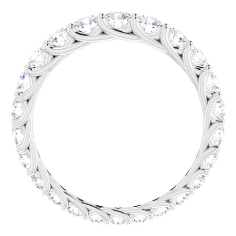 14K White Gold 1 1/5 CTW Natural Diamond Graduated Eternity Band Size 6