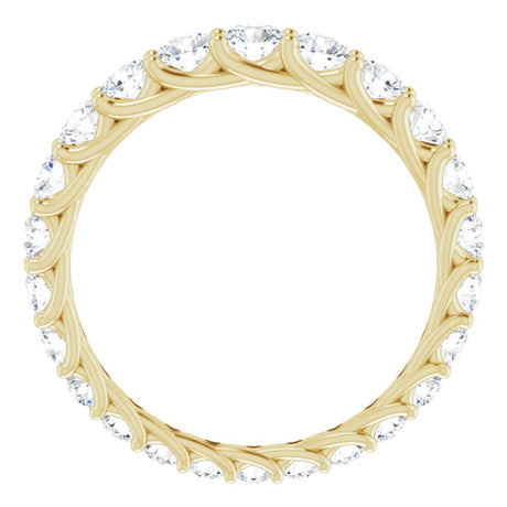 14K Yellow Gold 1 1/5 CTW Natural Diamond Graduated Eternity Band Size 5.5